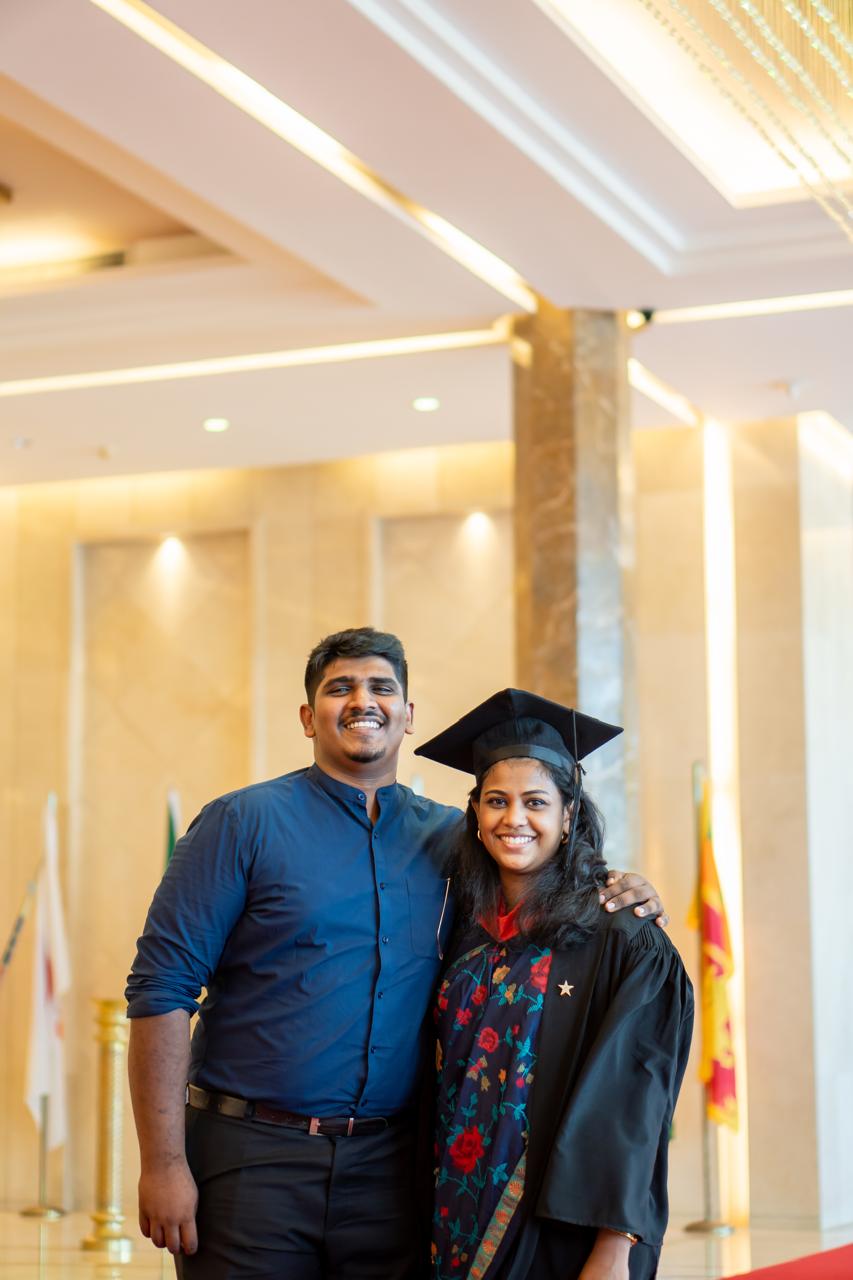 Ashwinth and Amanda on her graduation day